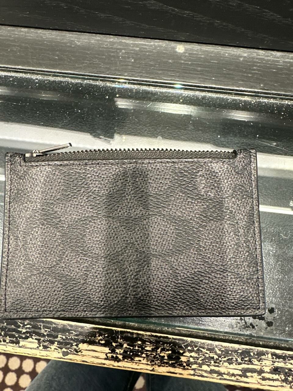 [S] COACH CV764 ZIP CARD CS SIG,QB/CHARCOAL/BLACK, 196395479177 (SCO1022)
