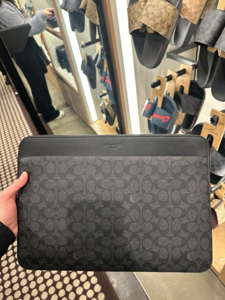 [S] COACH CW378 15 LAPTOP CASE SIG,QB/CHARCOAL/BLACK, 196395547944 (SCO1023)