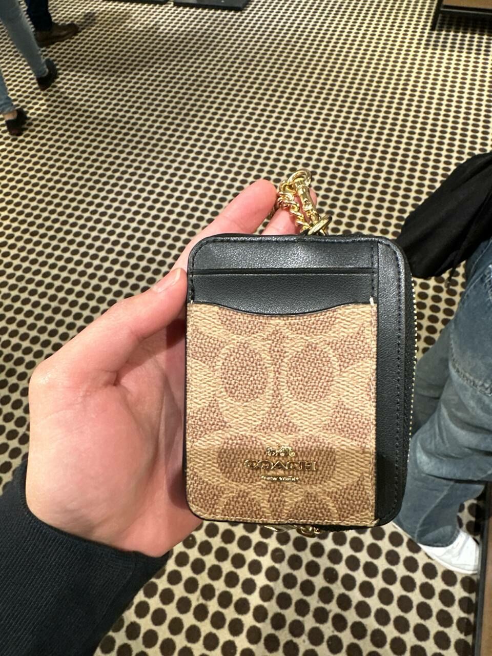 [S] COACH CW883 ZIP CC SIG,IM/TAN/BLACK, 196395550197 (SCO1026)