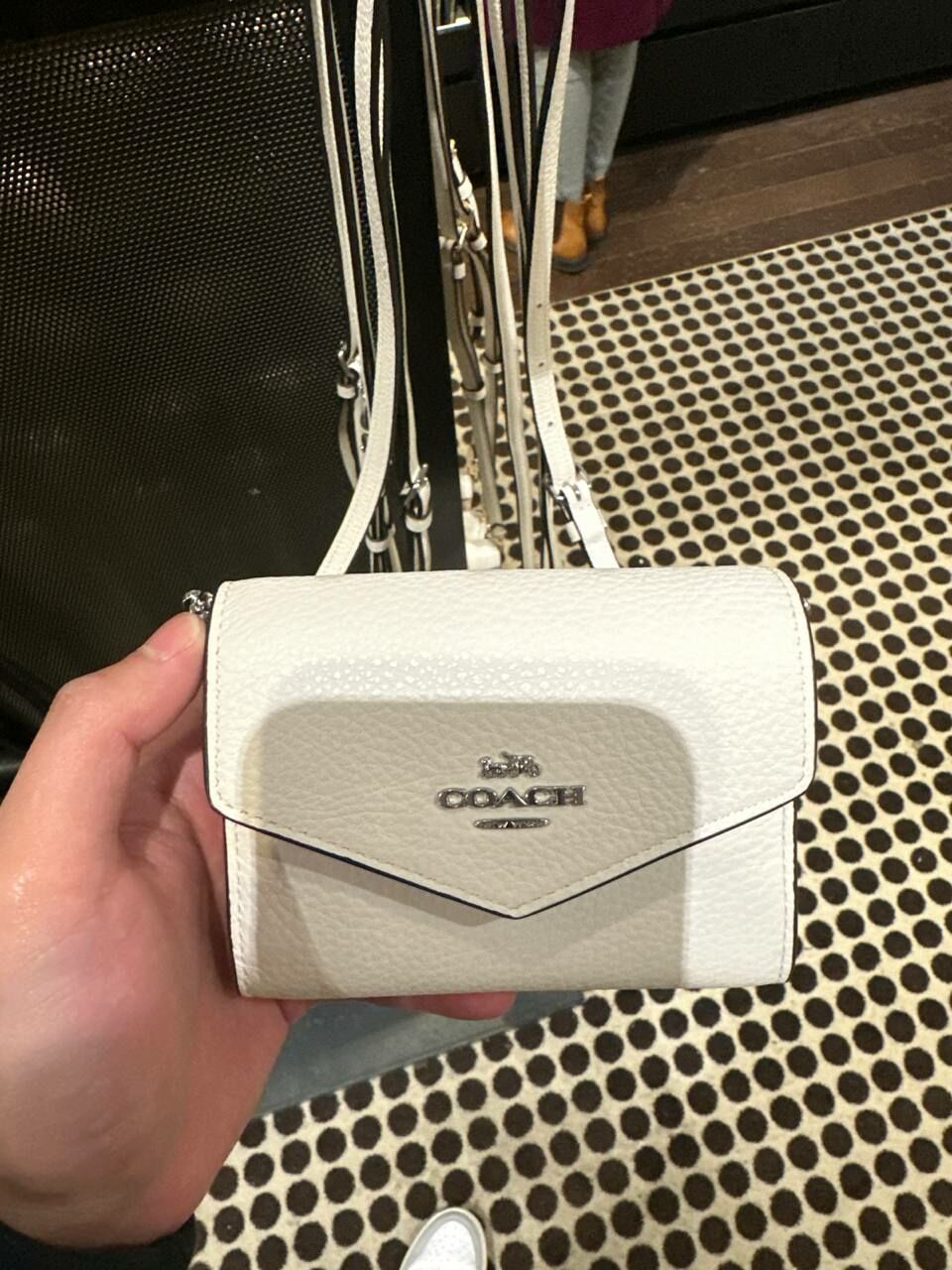 [S] COACH CU170 MN ENVELOP WALLET XGRN LT,SV/CHALK, 196395415625 (SCO1033)