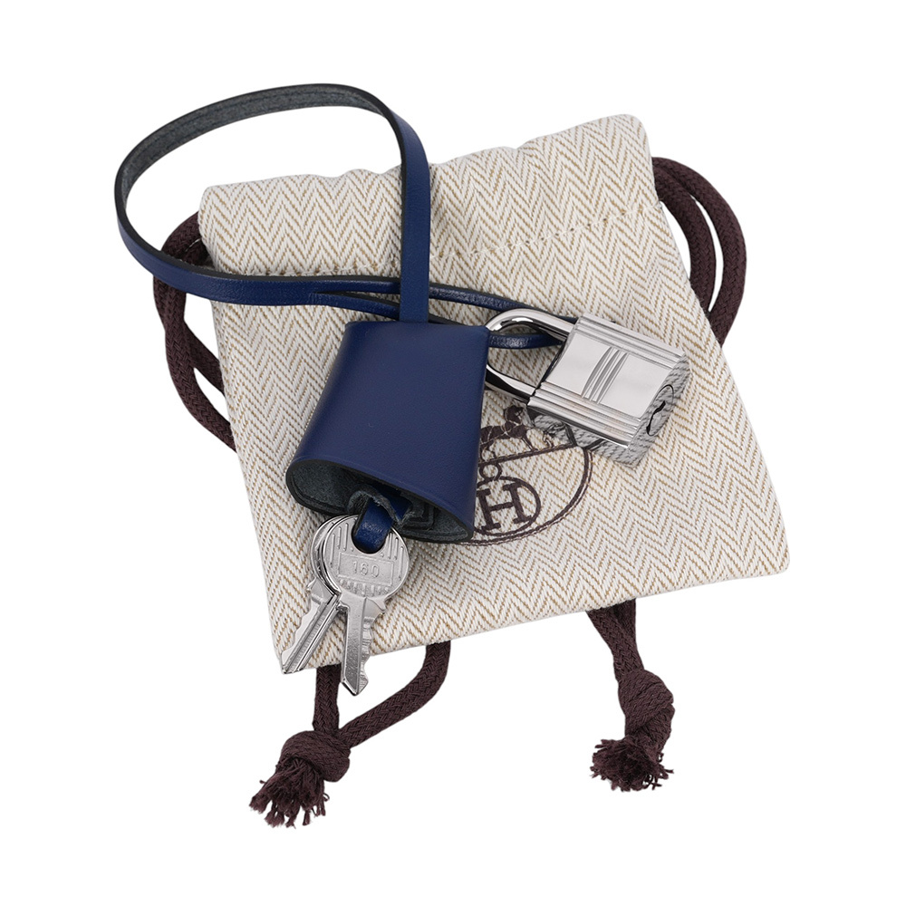 特別版 牛皮+Berline帆布 Herbag 31cm (黑色/寶石藍) C TS 002 AU