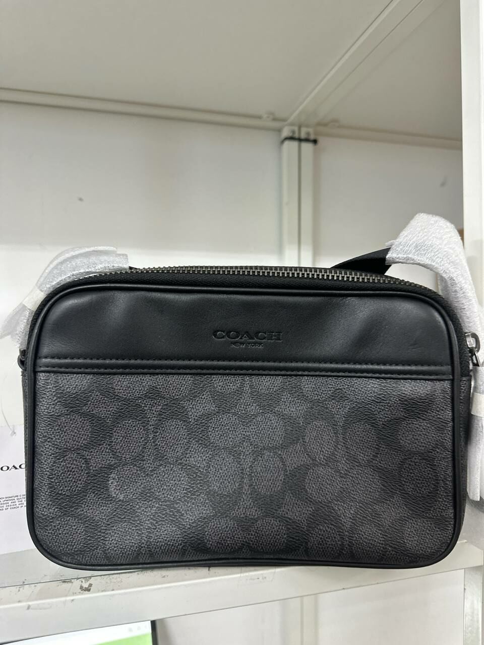 [S] COACH CV921 GRHM CROSSBODY SIG,QB/CHARCOAL/BLACK, 196395547364 (SCO1043)