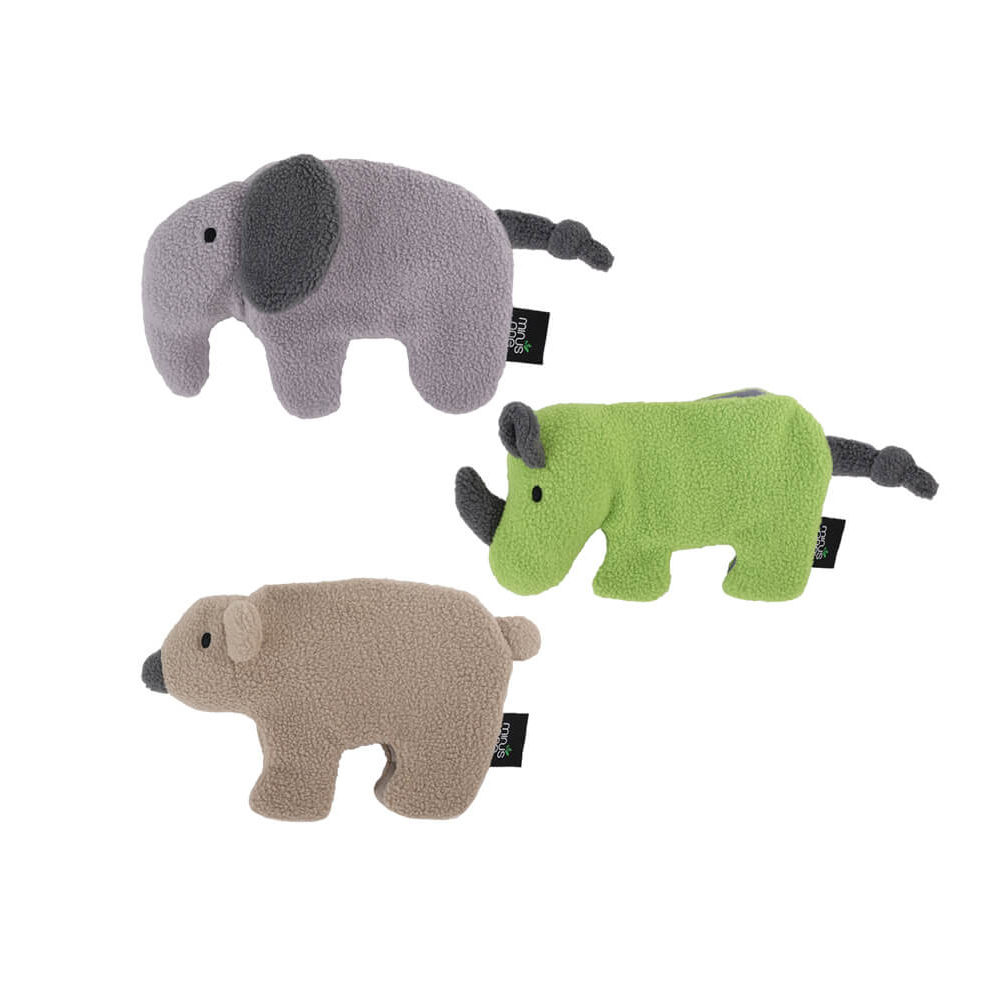 Minus One 邁樂思｜環保法絨系列 動物造型發聲響紙玩具(動物3入組)