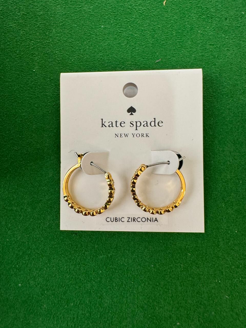 [S] KATE SPADE O0RU2767 FULL CIRCLE EARRINGS,CLEAR/GOLD, 98686728363 (SKS1539)