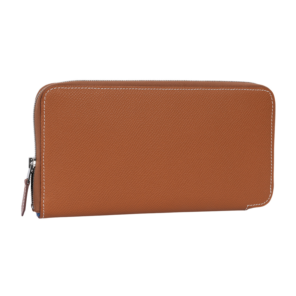 Epsom 皮革自由之城圖案絲巾ㄇ型長夾(金棕色) H084387CKAD