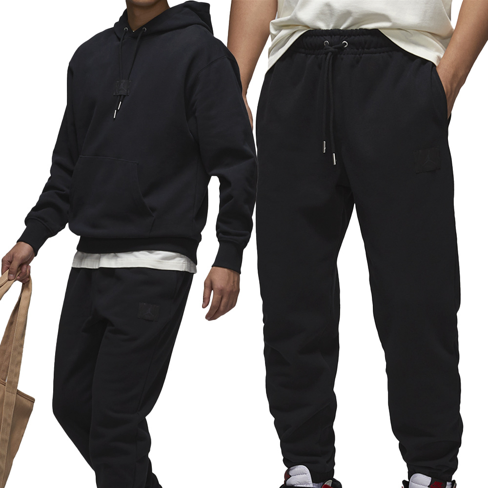 Nike J FLT FLC Pant 男款 黑色 喬丹 運動 休閒 抽繩 縮口 棉褲 加絨 長褲 FV7252-010