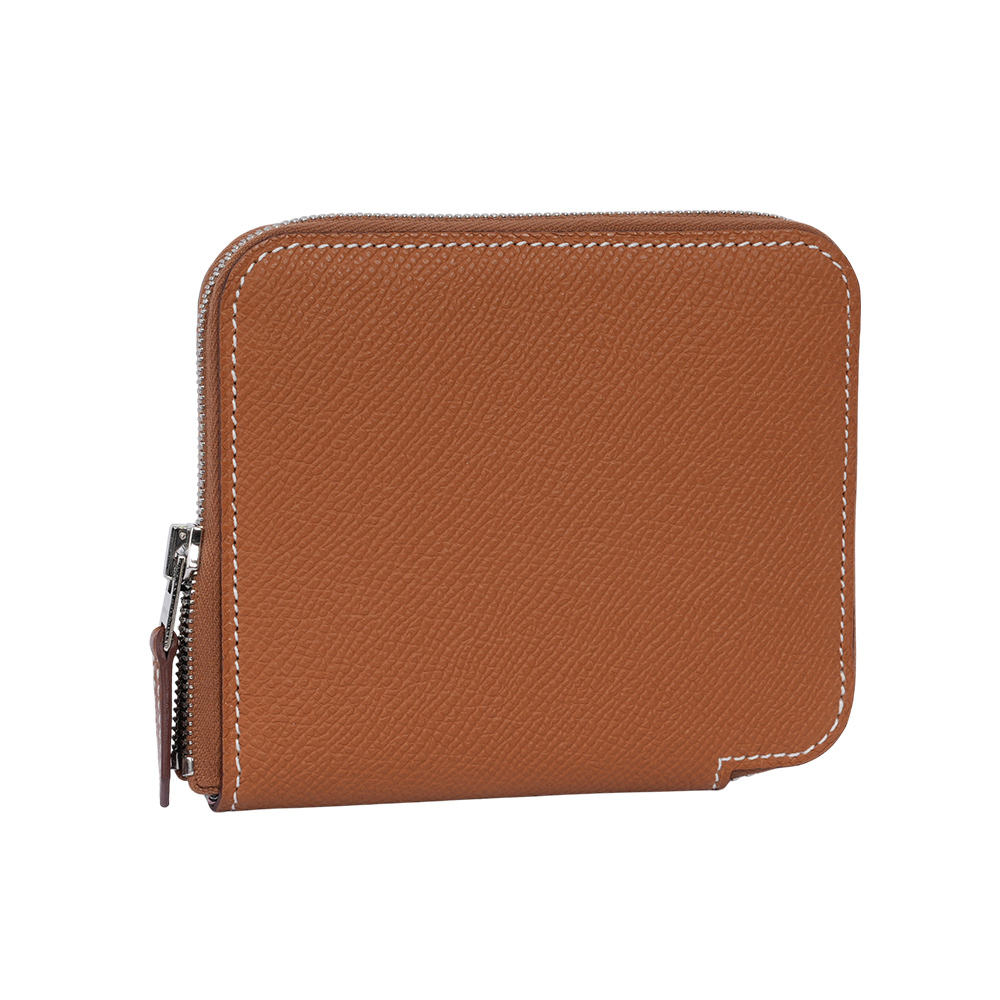 【Hermès】EPSOM皮 絲巾內裡ㄇ型拉鏈短夾