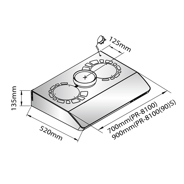 Pacific 太平洋 PR-8100 抽油煙機