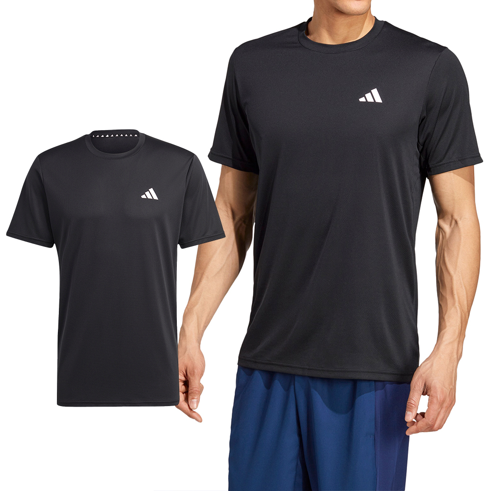 Adidas TR-ES Base T 男款 黑色 運動 休閒 亞規 排汗 圓領 訓練 健身 吸濕 短袖 IC7428