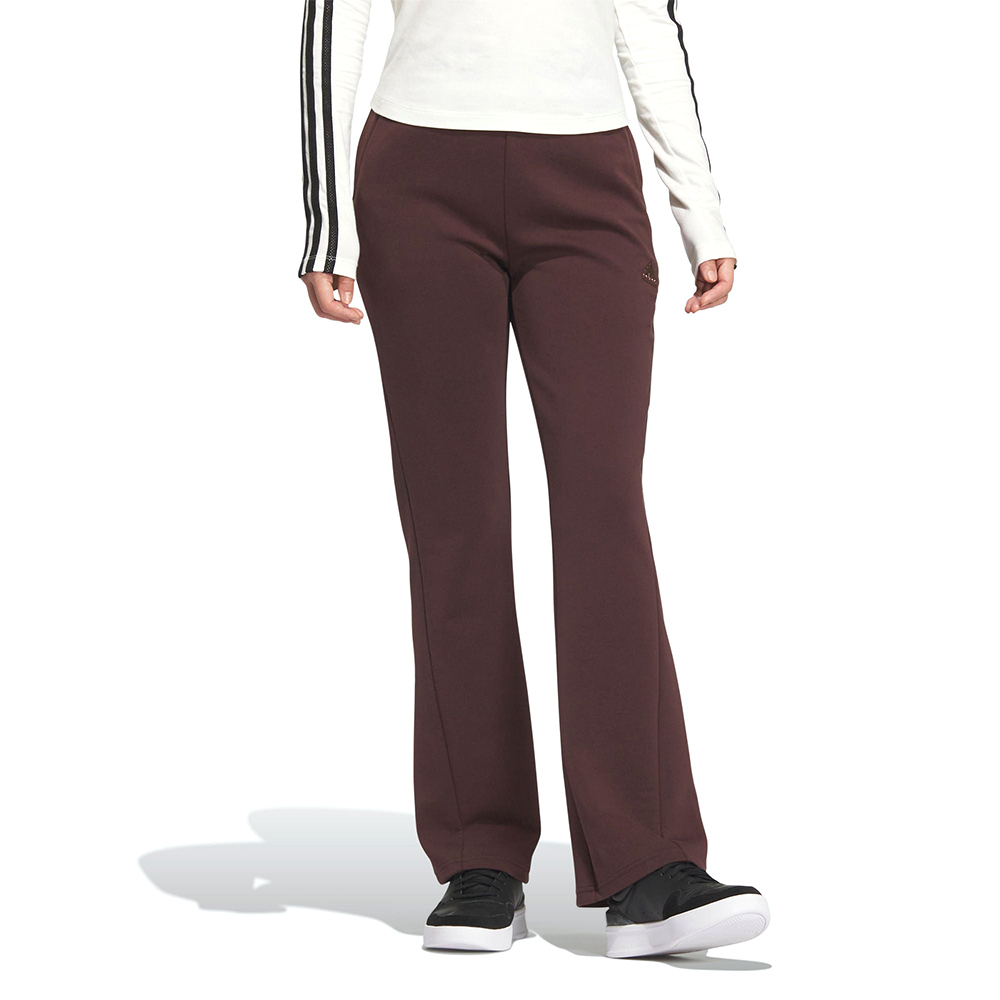 Adidas MW DK FLARE PT 女款 酒紅色 運動 休閒 修身 鬆緊腰 拉鍊 口袋 長褲 JX6841