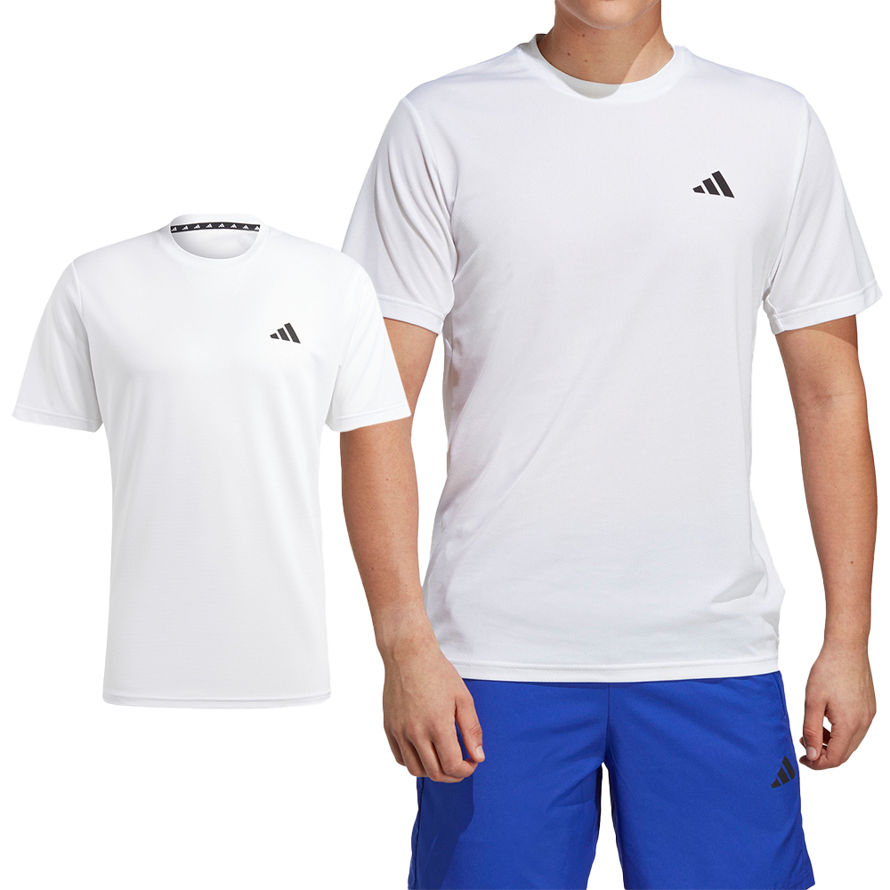Adidas TR-ES Base T 男款 白色 運動 休閒 亞規 排汗 圓領 訓練 健身 吸濕 短袖 IC7430