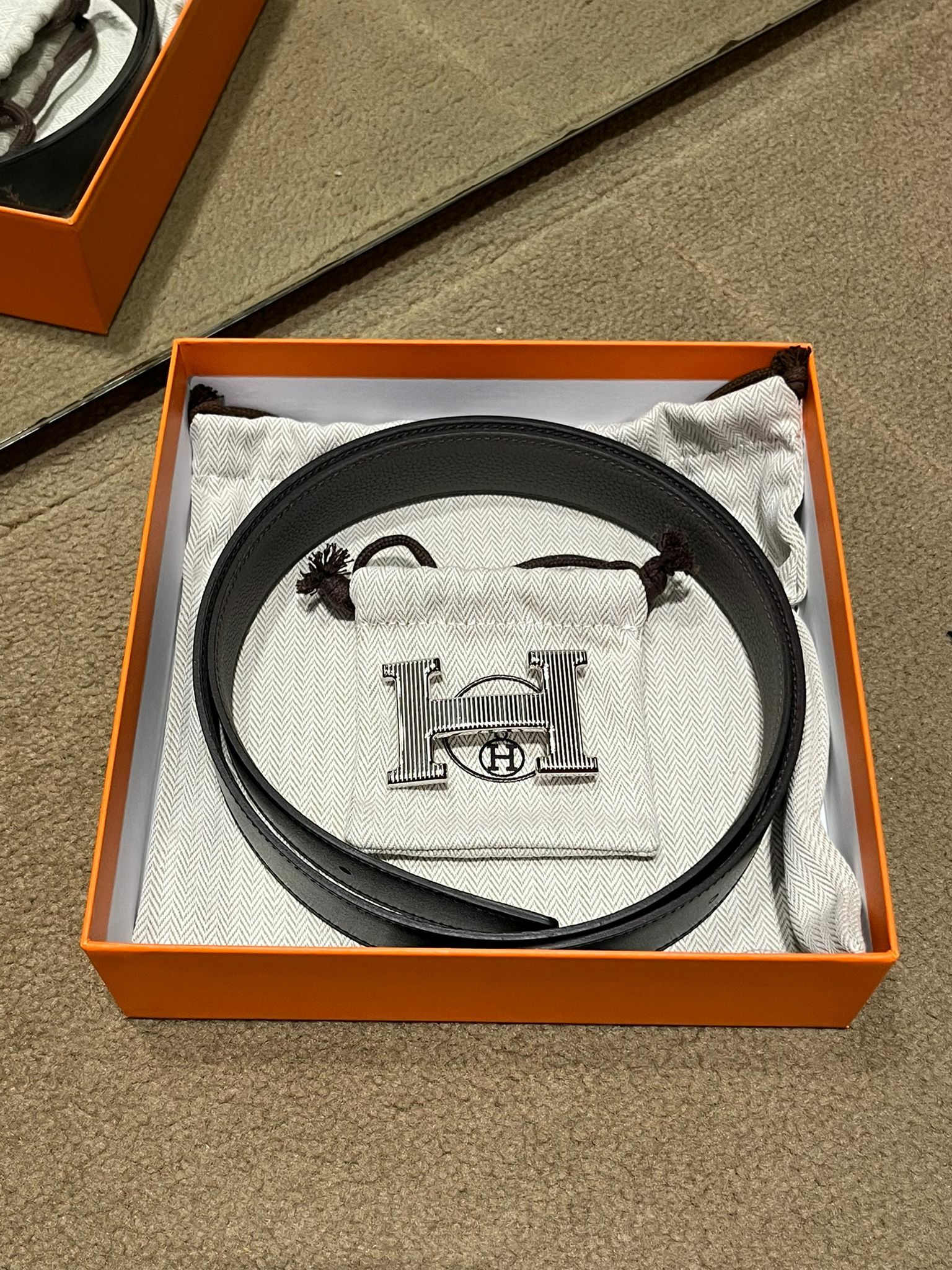 H striee belt buckle belt 32mm CK (可選擇皮帶顏色及長度)