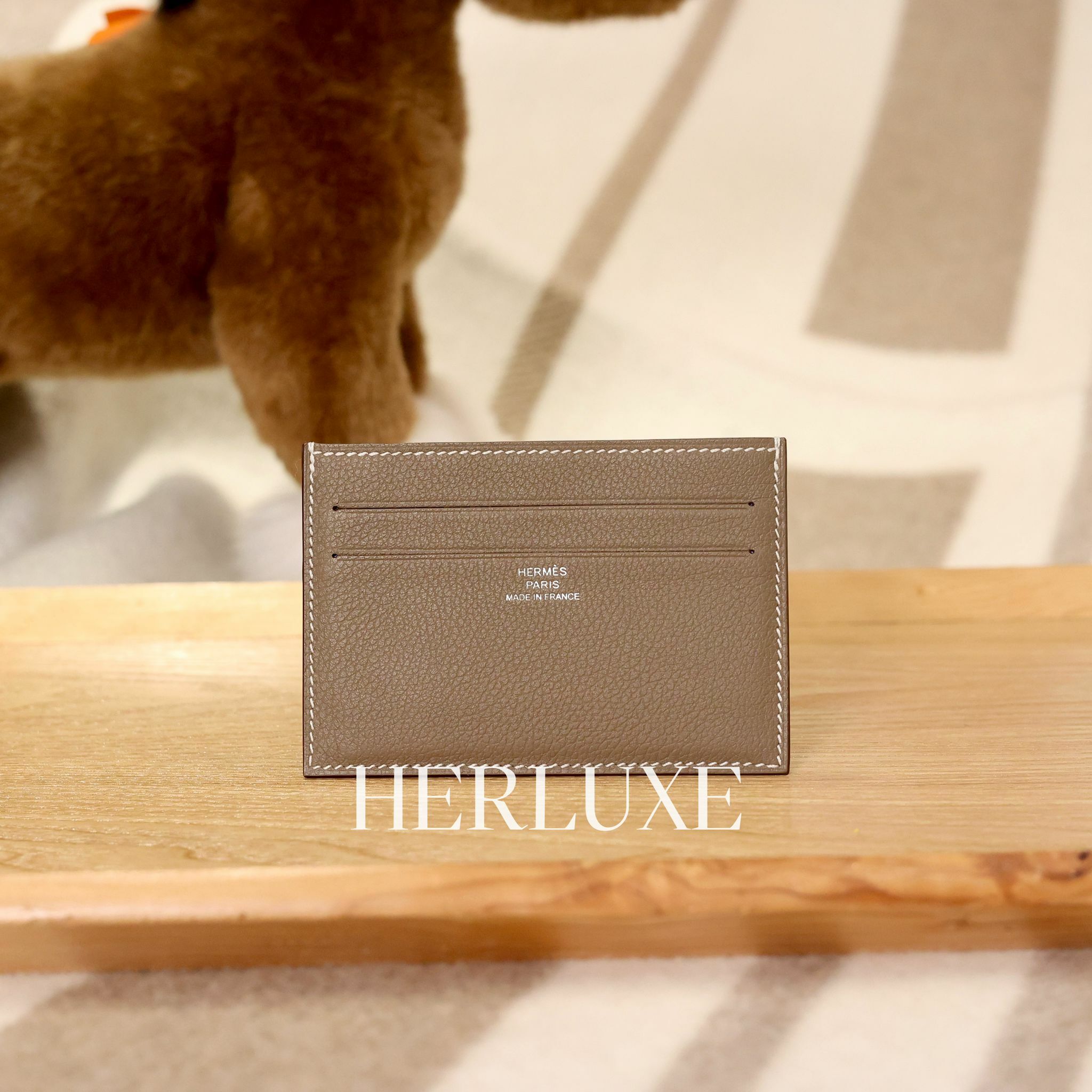 Citizen Twill card holder 18 etoupe/ bleu soie evercolor