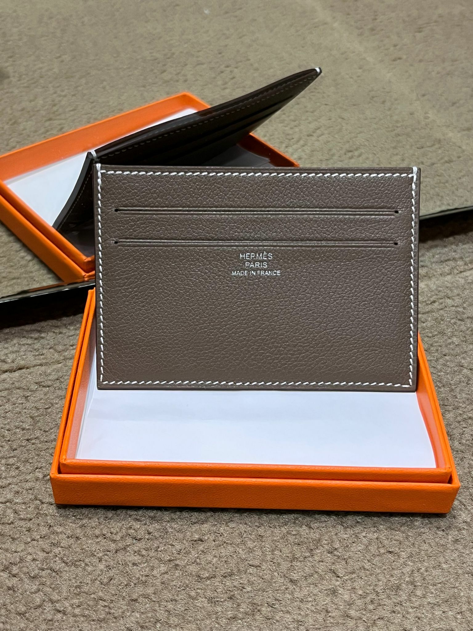 Citizen Twill card holder 18 etoupe/ bleu soie evercolor