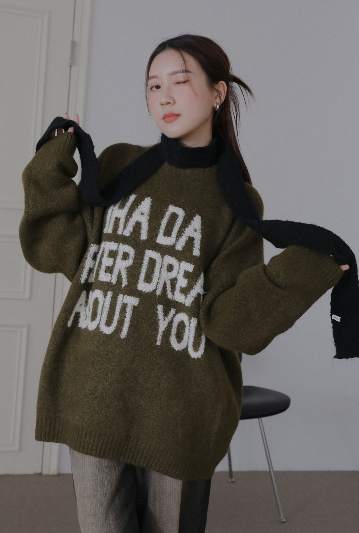【Unisex】About Lettering Knit #毛衣