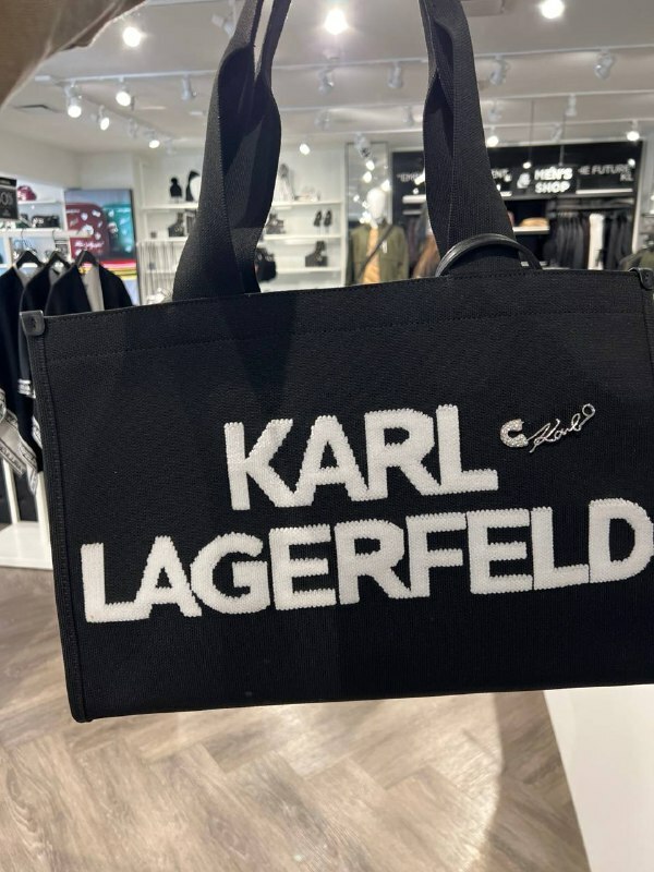 [S] KARL LAGERFELD LH4AL9DL LARGE KRISTINA TOTE,BLACK, 196788410961 (SKL1172)