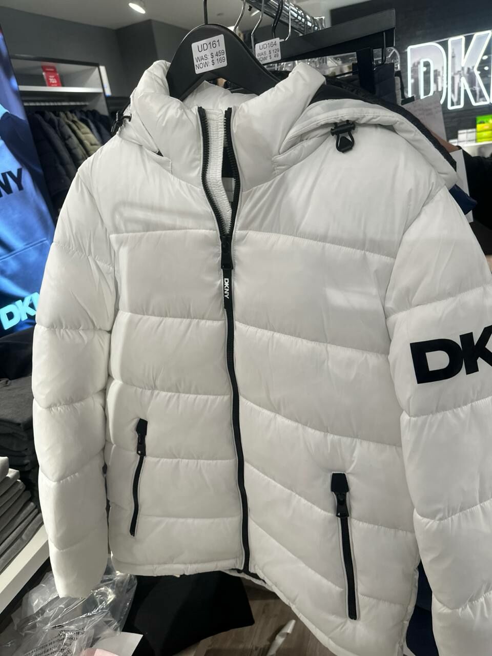 [S] DKNY LOGO HOODED JACKET,WHITE, DXR51420-WHT (SD1165)