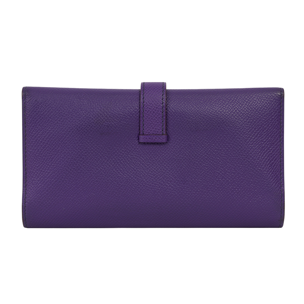 Bearn H Epsom 皮革銀釦皮夾(紫色) 方框O Z.I