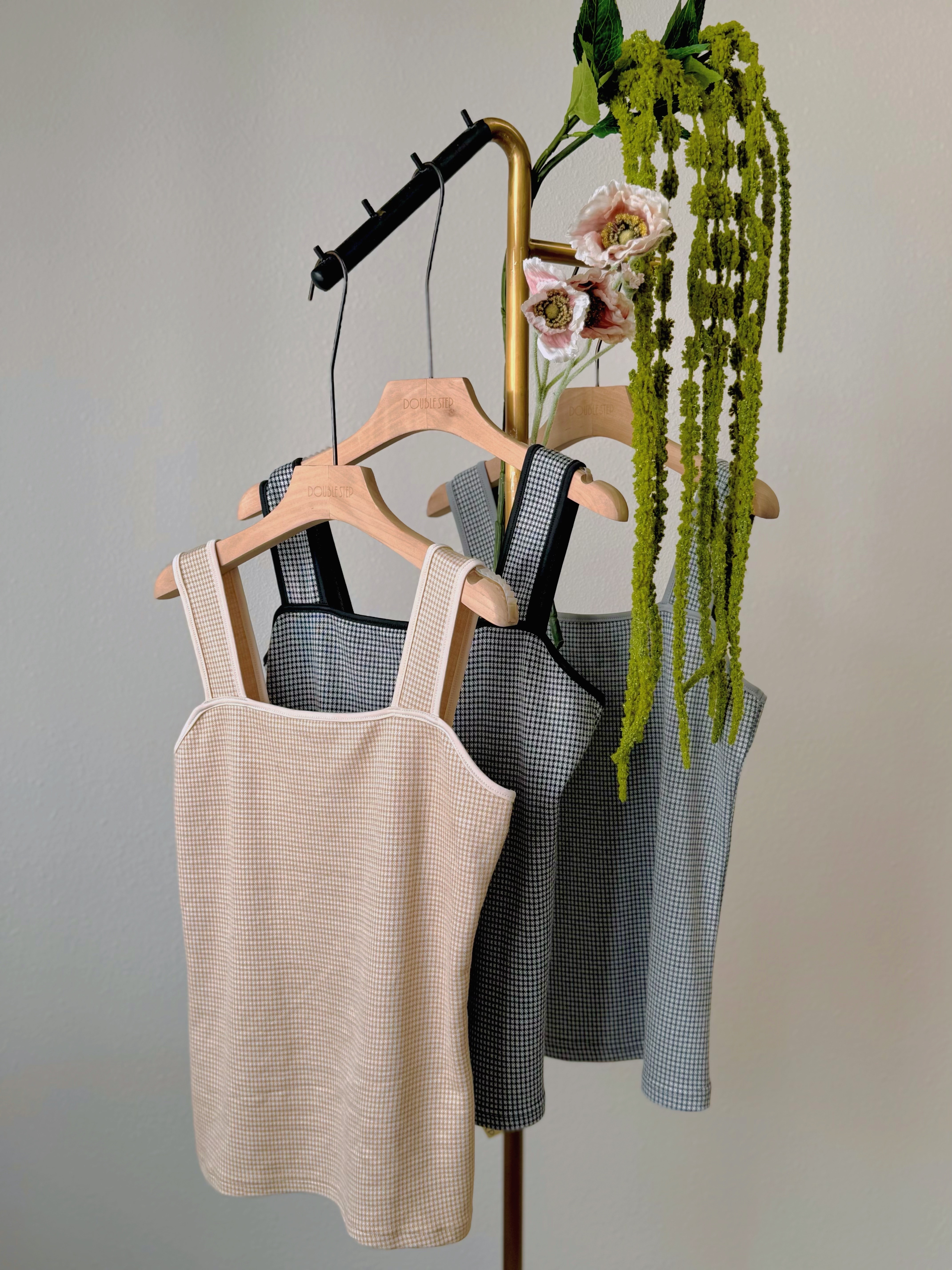 復古格仔背心 - TT43298