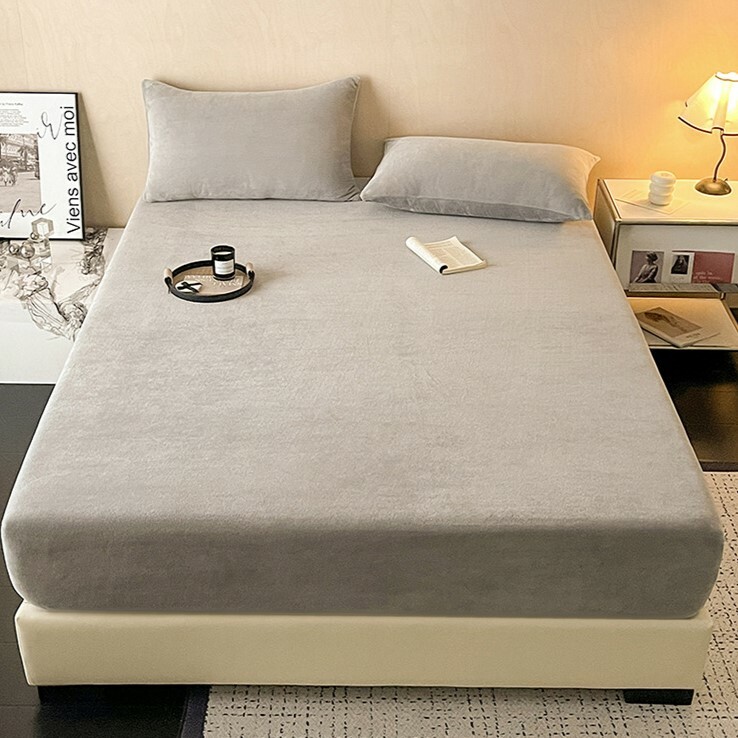 《5517》秋冬暖呼呼牛奶絨床包