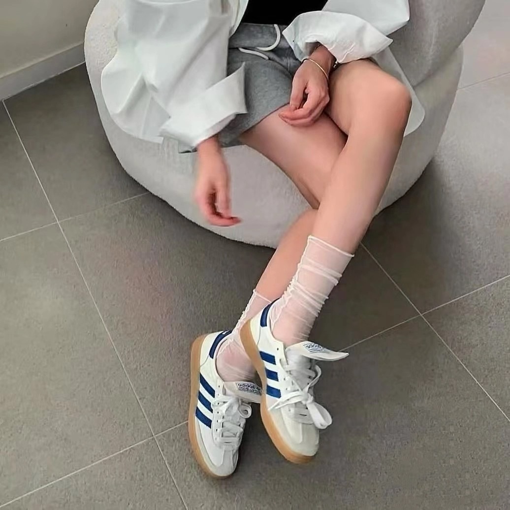 Adidas Handball Spezial 翻蓋 大鞋舌 標籤鞋舌 白藍 橡膠底 男女鞋  JH5657