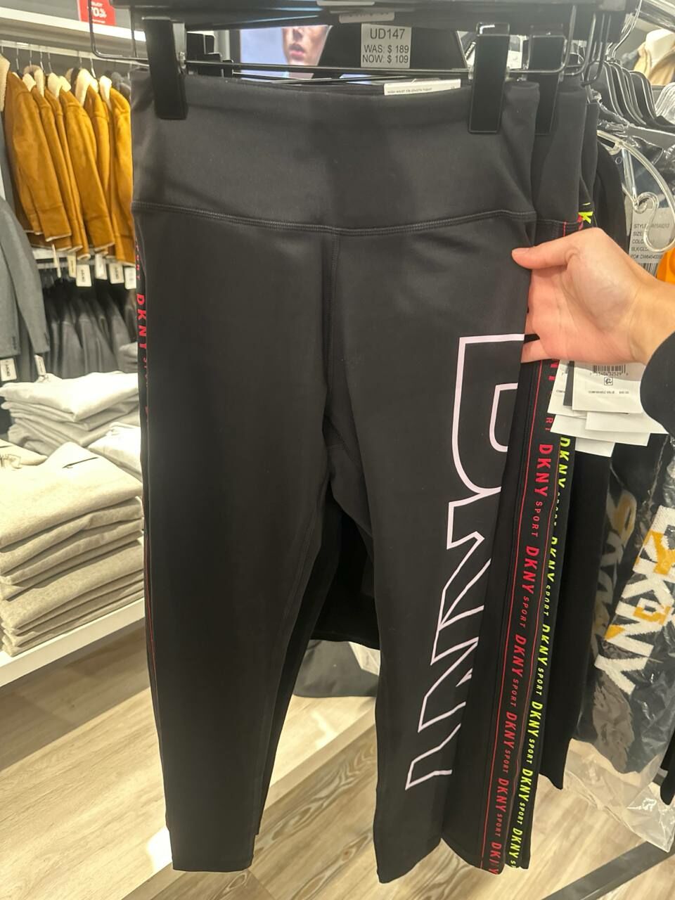 [S] DKNY HIGH WAIST 7/8 EXPLODED LOGO LEGGINGS,ORCHID, DP4P3453-ORD (SD1168)