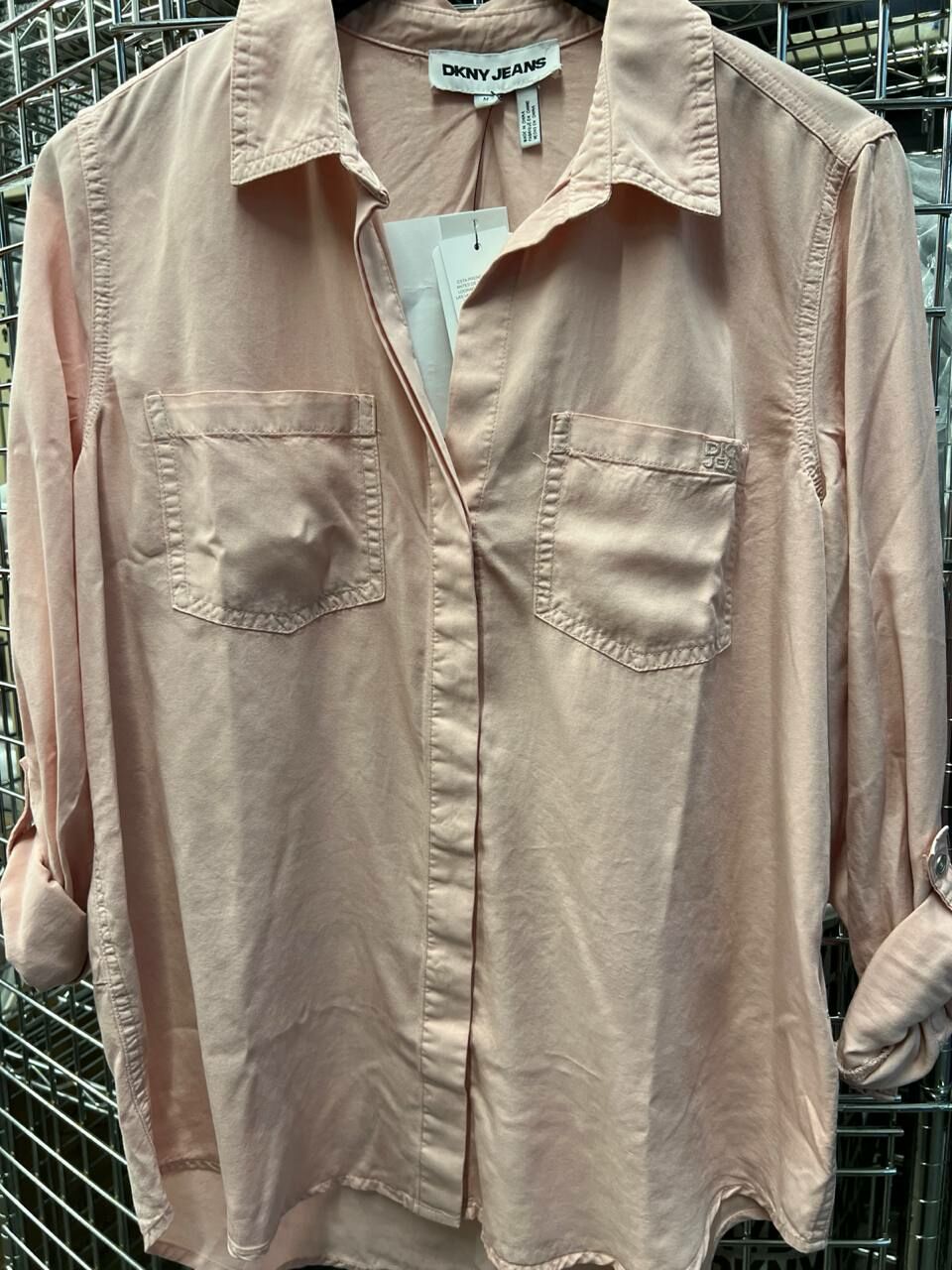 [S] DKNY SPLIT BACK BUTTON FRONT SHIRT,ENCHANT, DJ4W2017-ZKC (SD1170)
