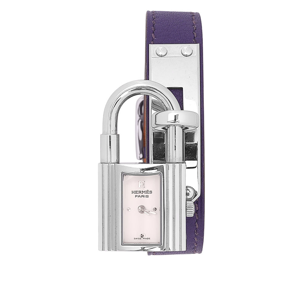 【Hermès】Kelly 釦及鎖頭造型錶面女錶