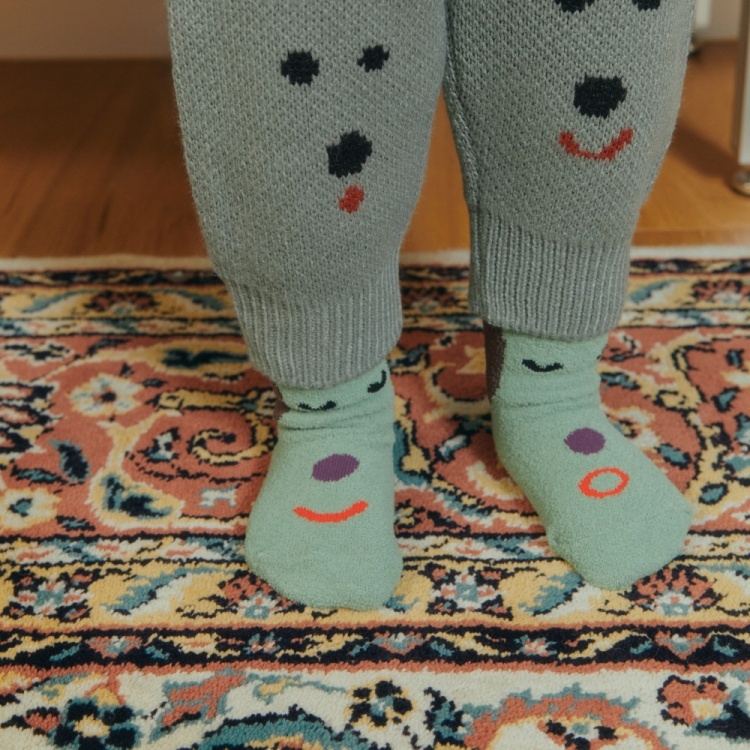 韓國 socks appeal® X MOGU 醜萌童趣插畫寶寶襪 蓬鬆睡眼惺忪