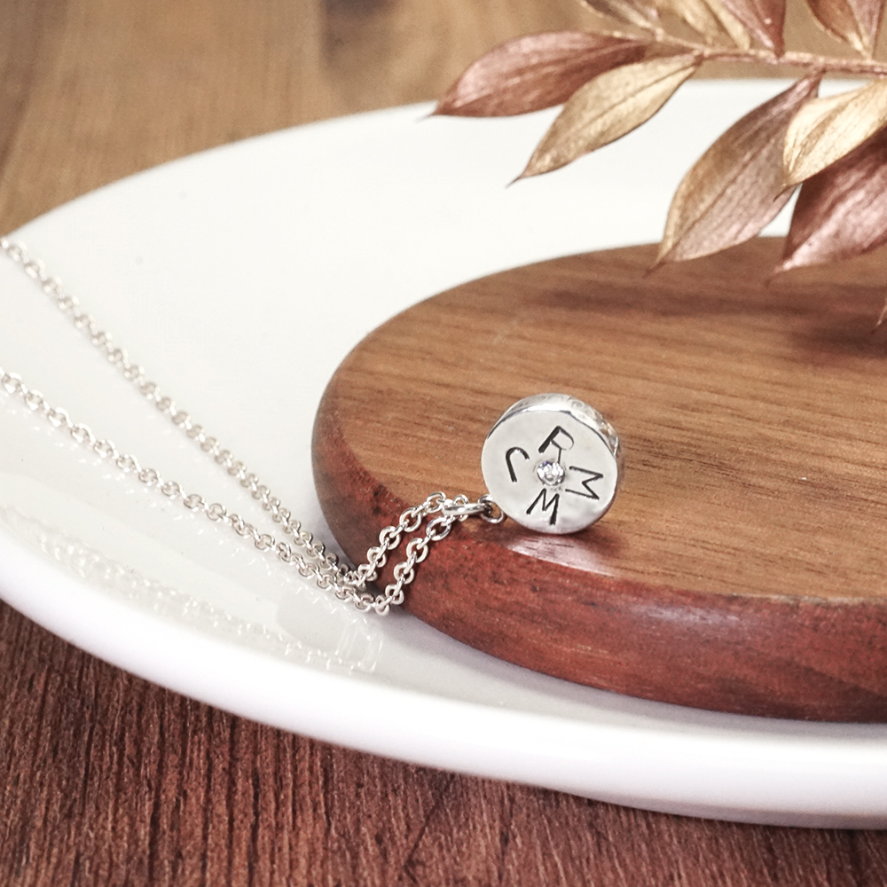 【常態課程】小圓鑲鑽項鍊 銀飾體驗課 銀飾手作 金工課程 文化幣手作體驗