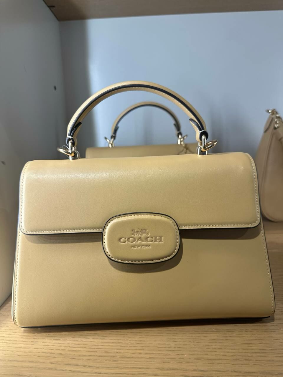 [S] COACH CT852 LEATHER CLSR ELIZA TH,IM/TAN, 196395420827 (SCO1056)