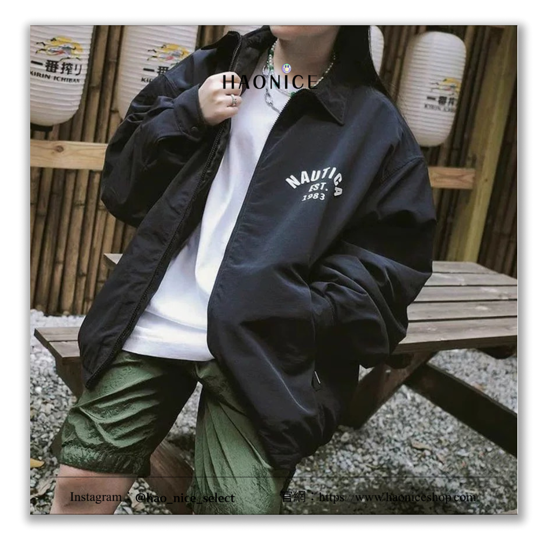 HAO NICE 】日本潮流NAUTICA 長谷川RECYCLED NYLON FULL ZIP