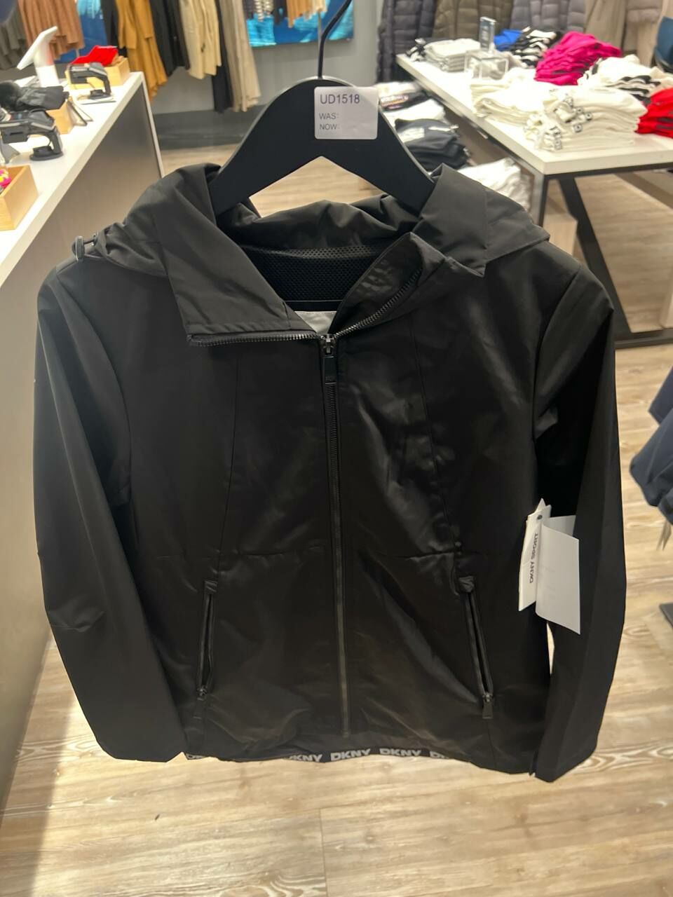 [S] DKNY WOMEN'S FULL ZIPED SPECTATOR JACKET,BLACK, DP4J9488-BLK (SD1173)