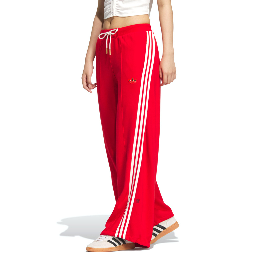 Adidas LNY W Jersey P 女款 紅色 運動 休閒 抽繩 綁帶 寬鬆 口袋 棉質 長褲 JL8437