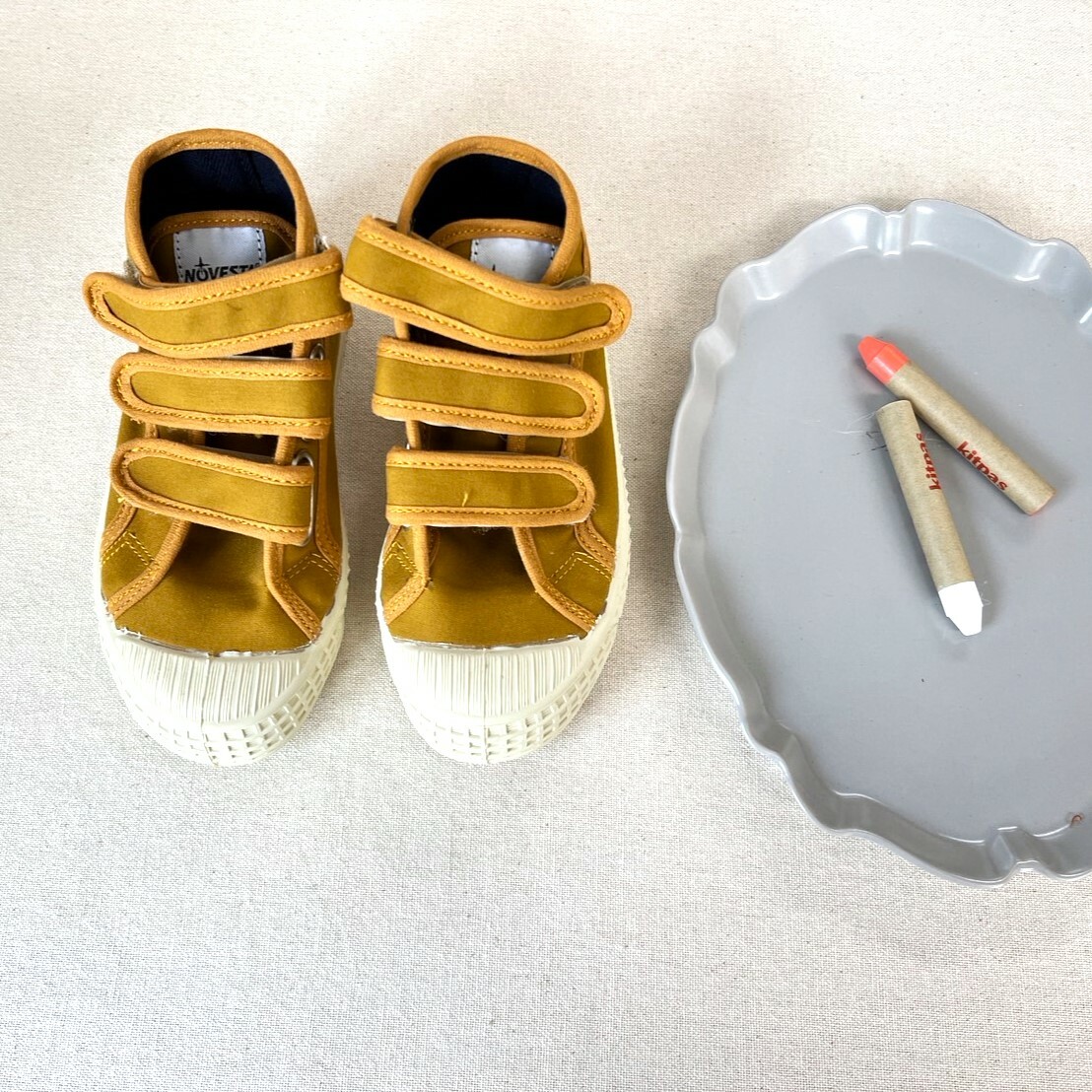 NOVESTA   魔鬼氈高筒帆布鞋STAR DRIBBLE KID WAX COTTON MUSTARD