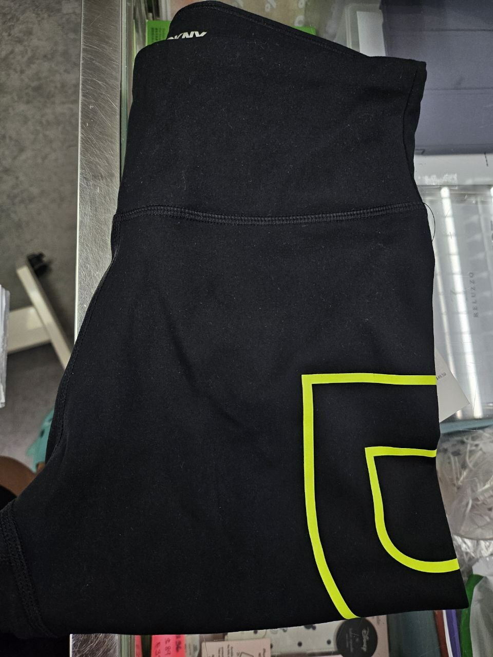 [S] DKNY HIGH WAIST 7/8 EXPLODED LOGO LEGGINGS,ZEST, DP4P3453-ZST (SD1176)