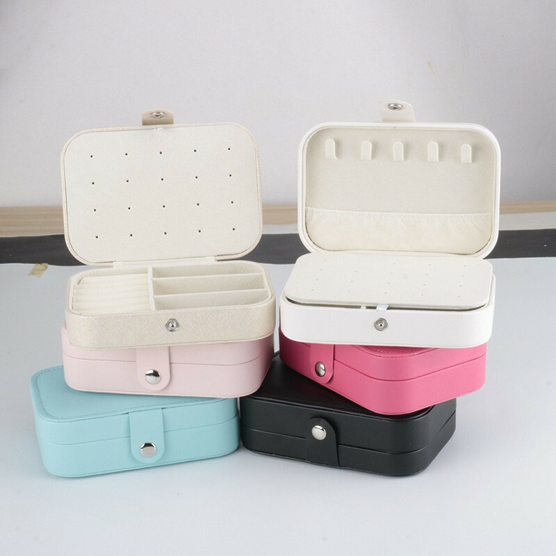 Medium-Sized Double-Layer Jewelry Organizer Box