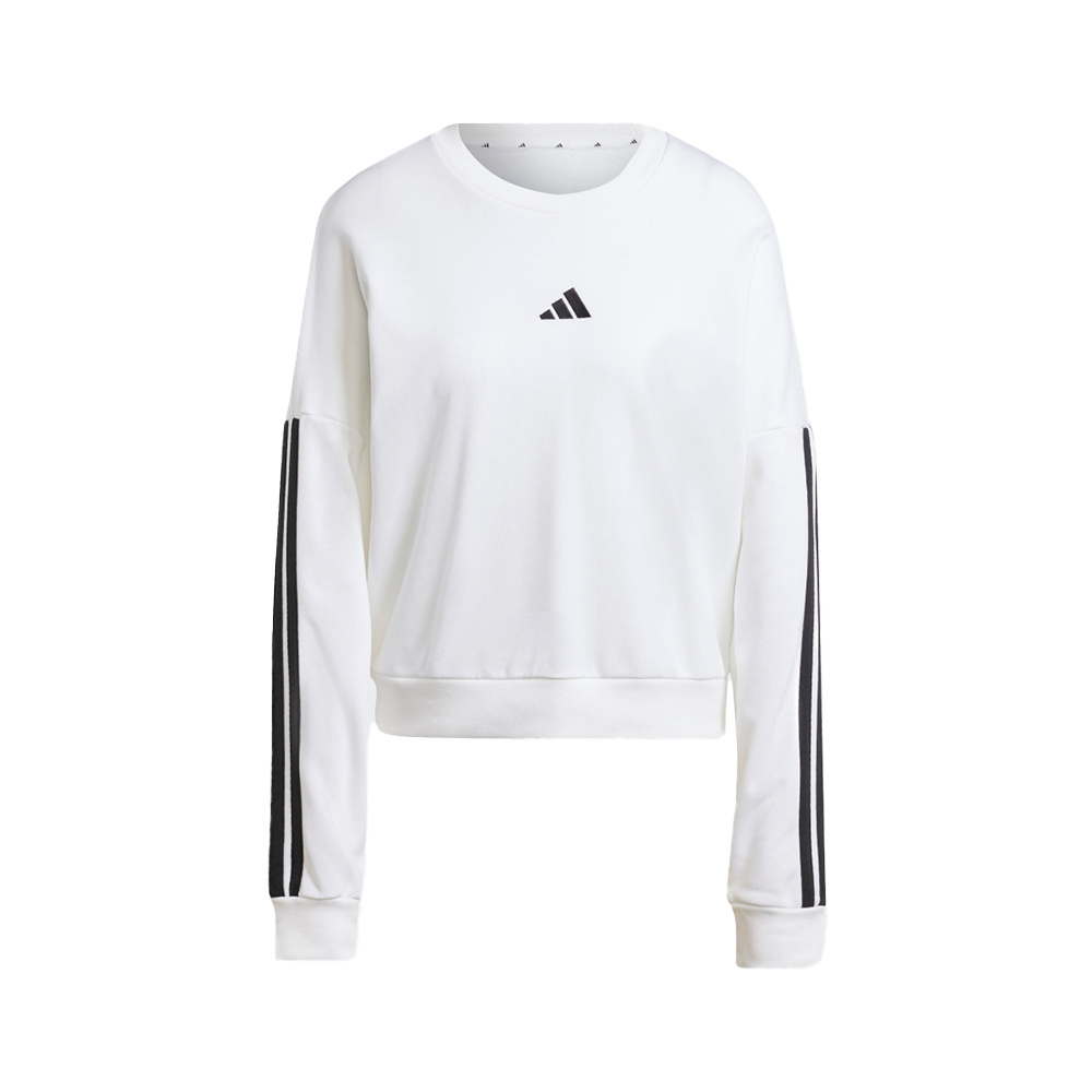 Adidas W 3S FT SWT 女款 白色 運動 休閒 大學T 寬鬆 上衣 圓領 亞規 長袖 JD5285