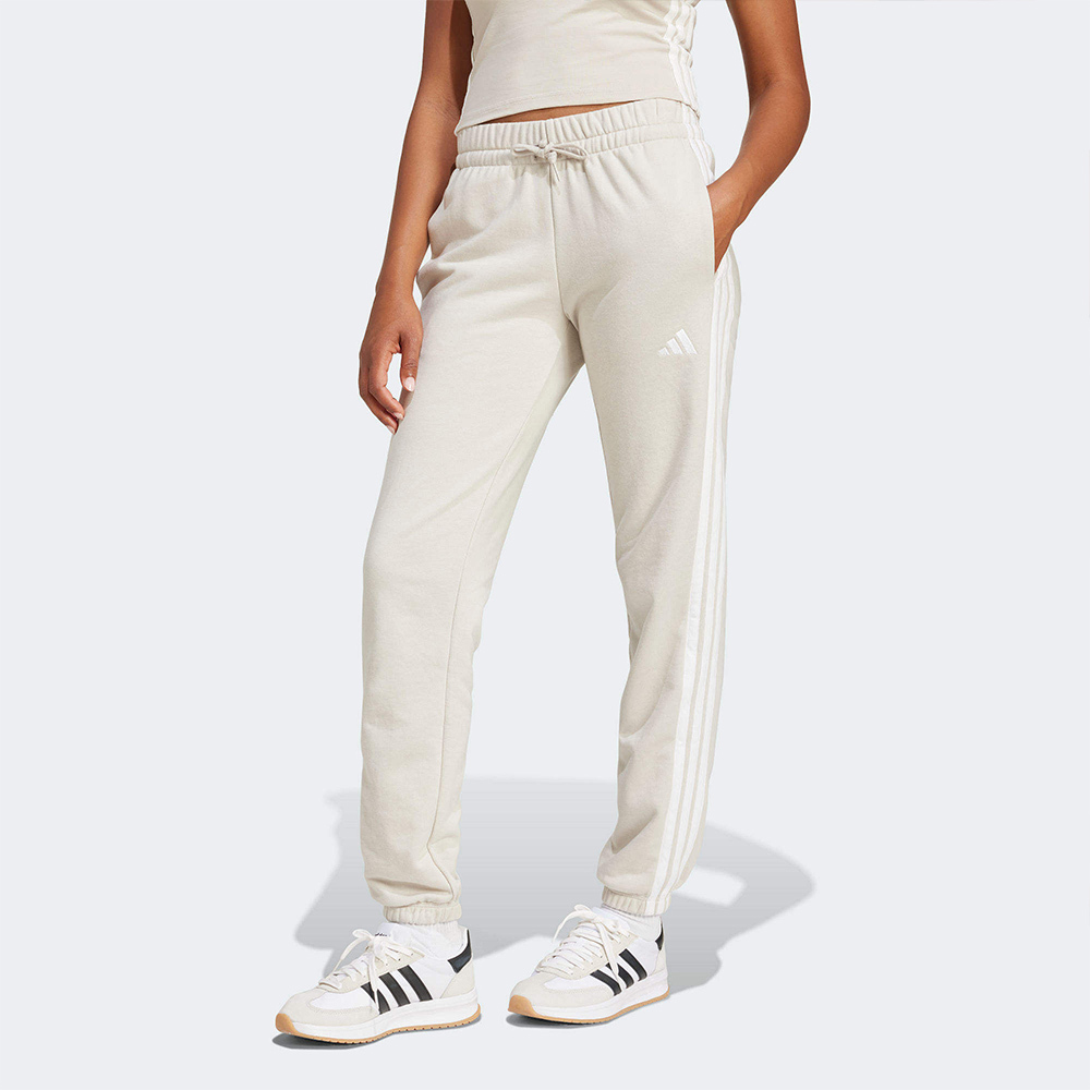 Adidas W 3S FT CF PT 女款 米白色 運動 休閒 口袋 縮口 抽繩 經典 長褲 JE0049