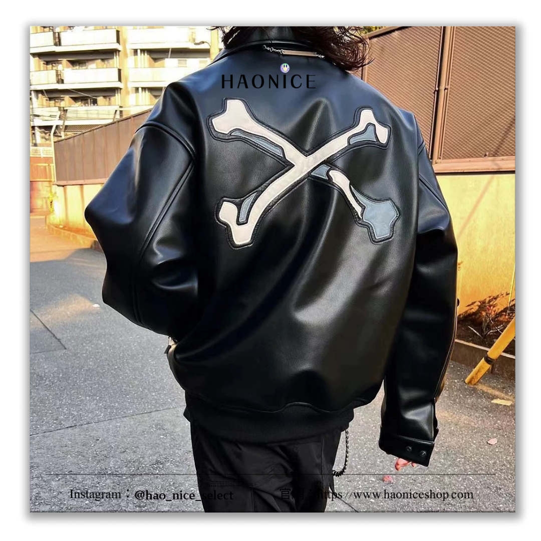 【HAO NICE 】日本🇯🇵潮流 WTAPS JFW-01 MA1 22AW 秋冬爆款 日系復古風骨頭 重磅皮衣 細節🈵分 長袖 皮衣棒球外套🔥