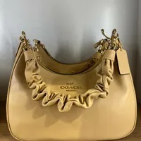 [S] COACH CU126 RCH STP TERI HOBO BAG,IM/TAN, 196395420742 (SCO1059)