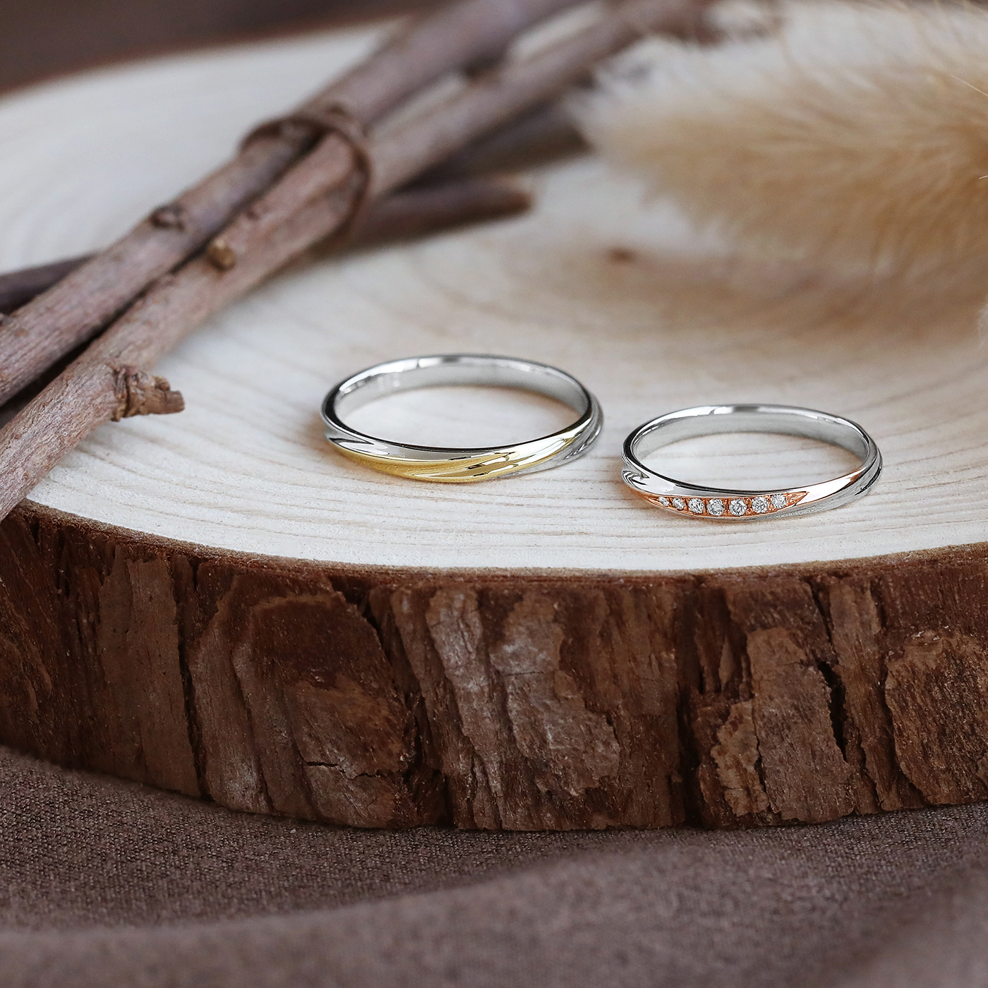 幸福啟航 — 鑽石對戒