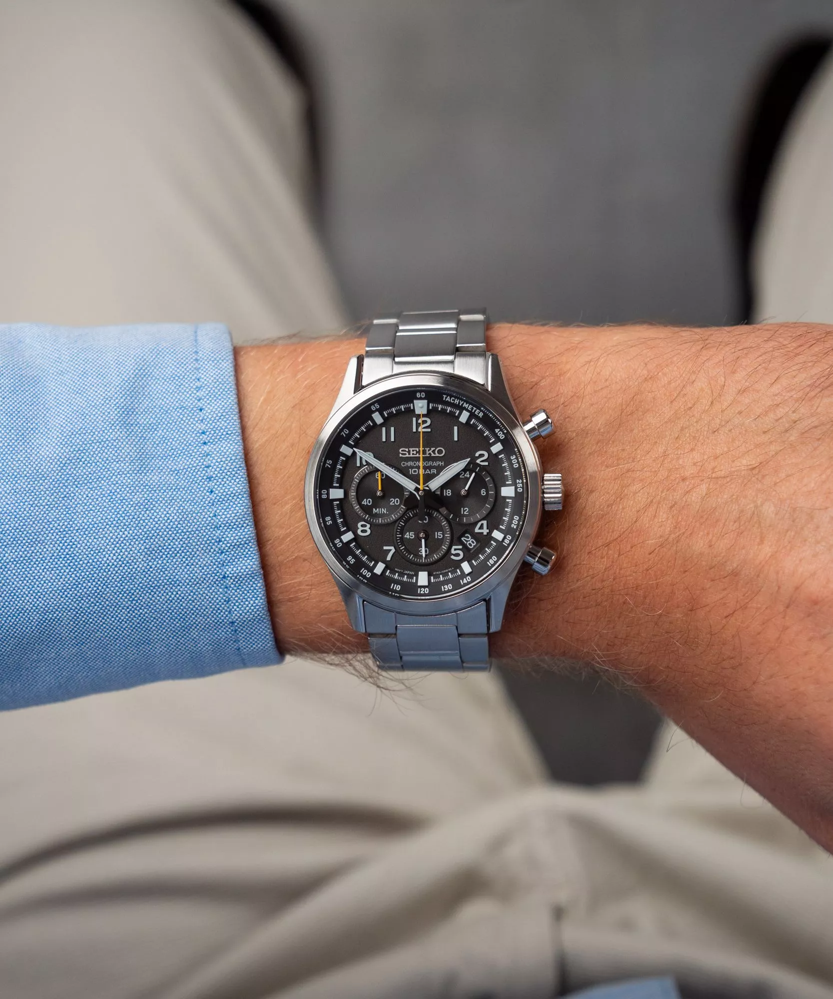 萬年鐘錶 - SEIKO   CS系列   運動款三眼計時男錶  SSB447P1 / 8T63-02M0D  錶徑43MM