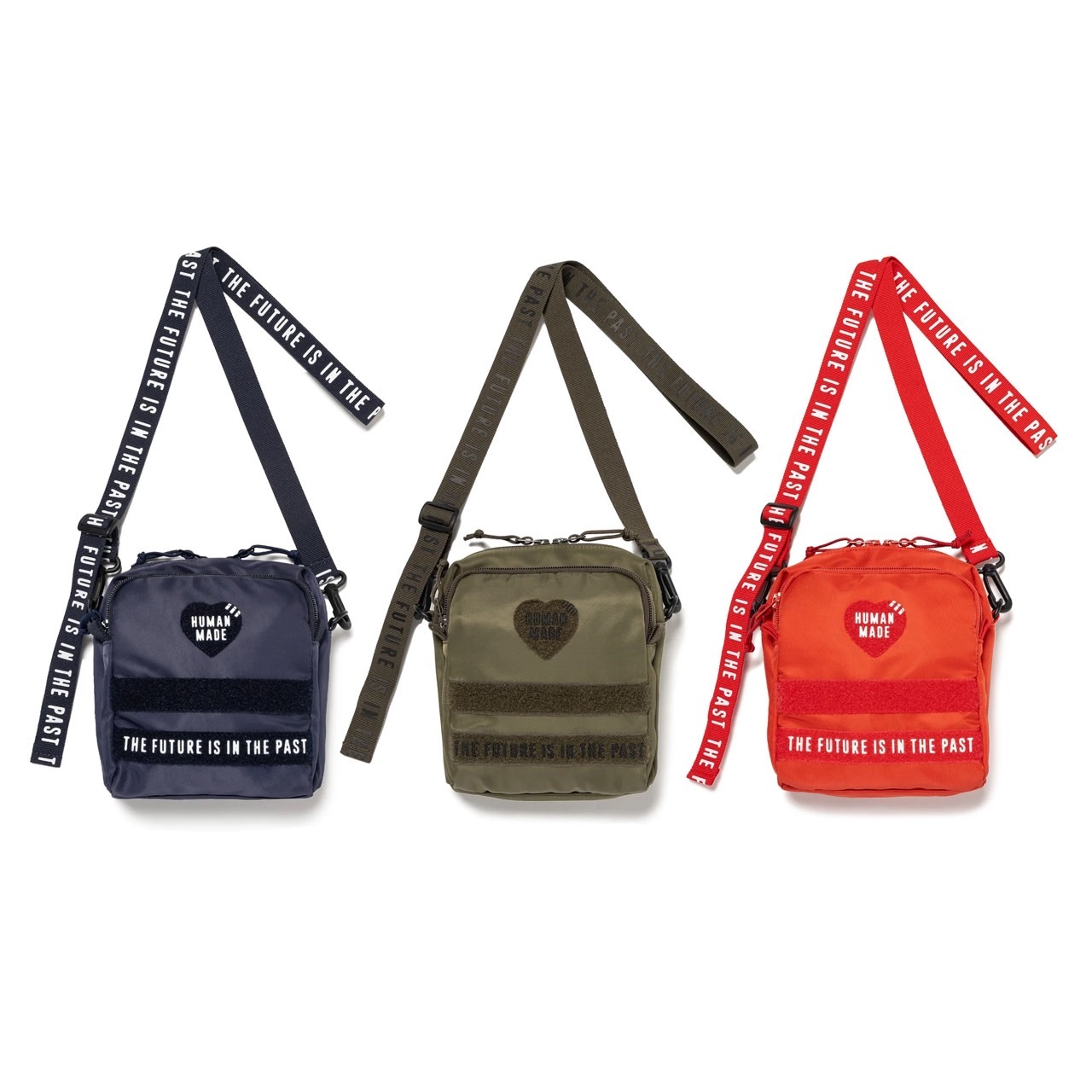 KTQ STORE ‧ 日本 HUMAN MADE MILITARY POUCH LARGE 包包側背包 藍/紅/綠