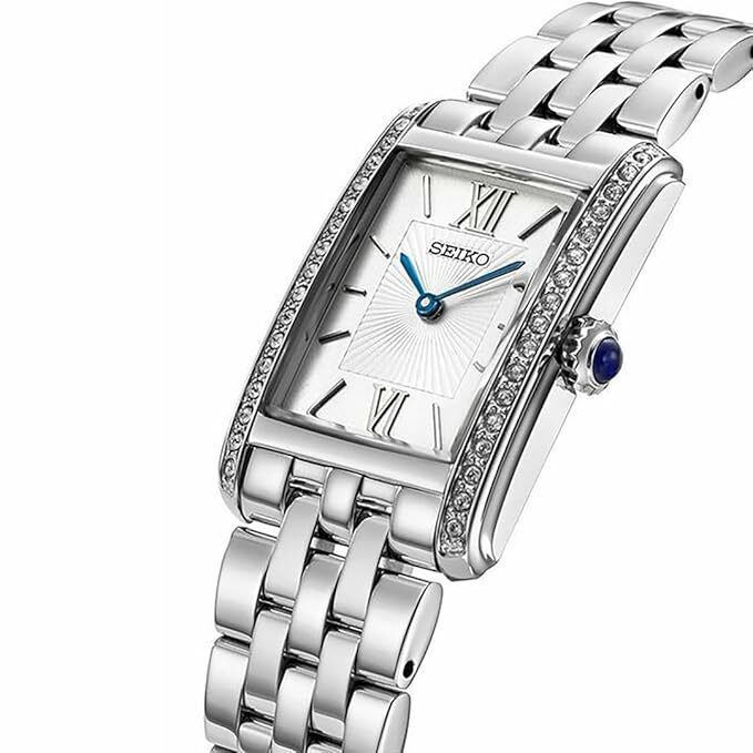 萬年鐘錶 - SEIKO  CS系列  晶鑽羅馬經典長方形女錶 SWR091P1 / 4N30-00R0S  錶徑22.7MM