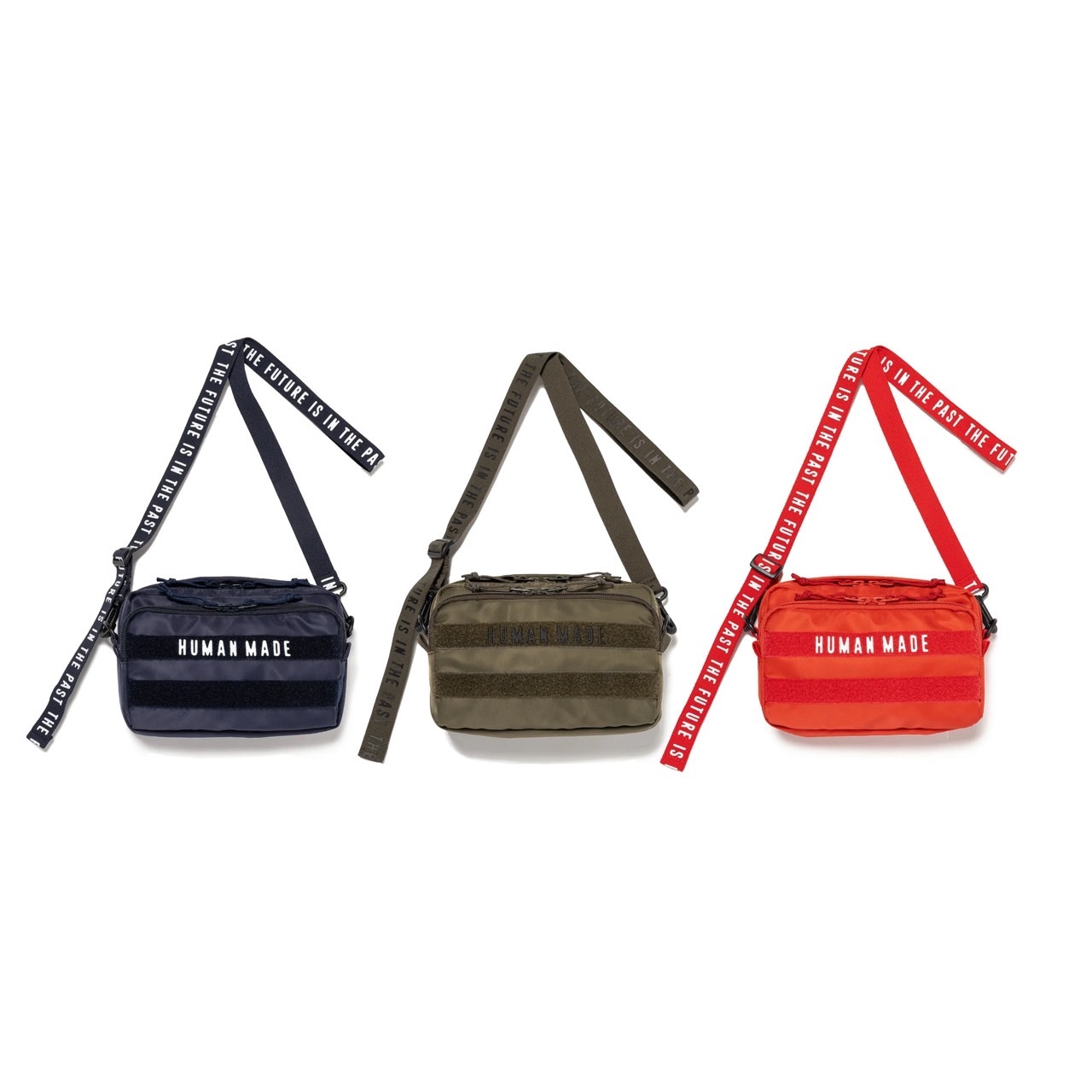 KTQ STORE ‧ 日本 HUMAN MADE MILITARY POUCH SMALL 小號側背包 藍/紅/綠