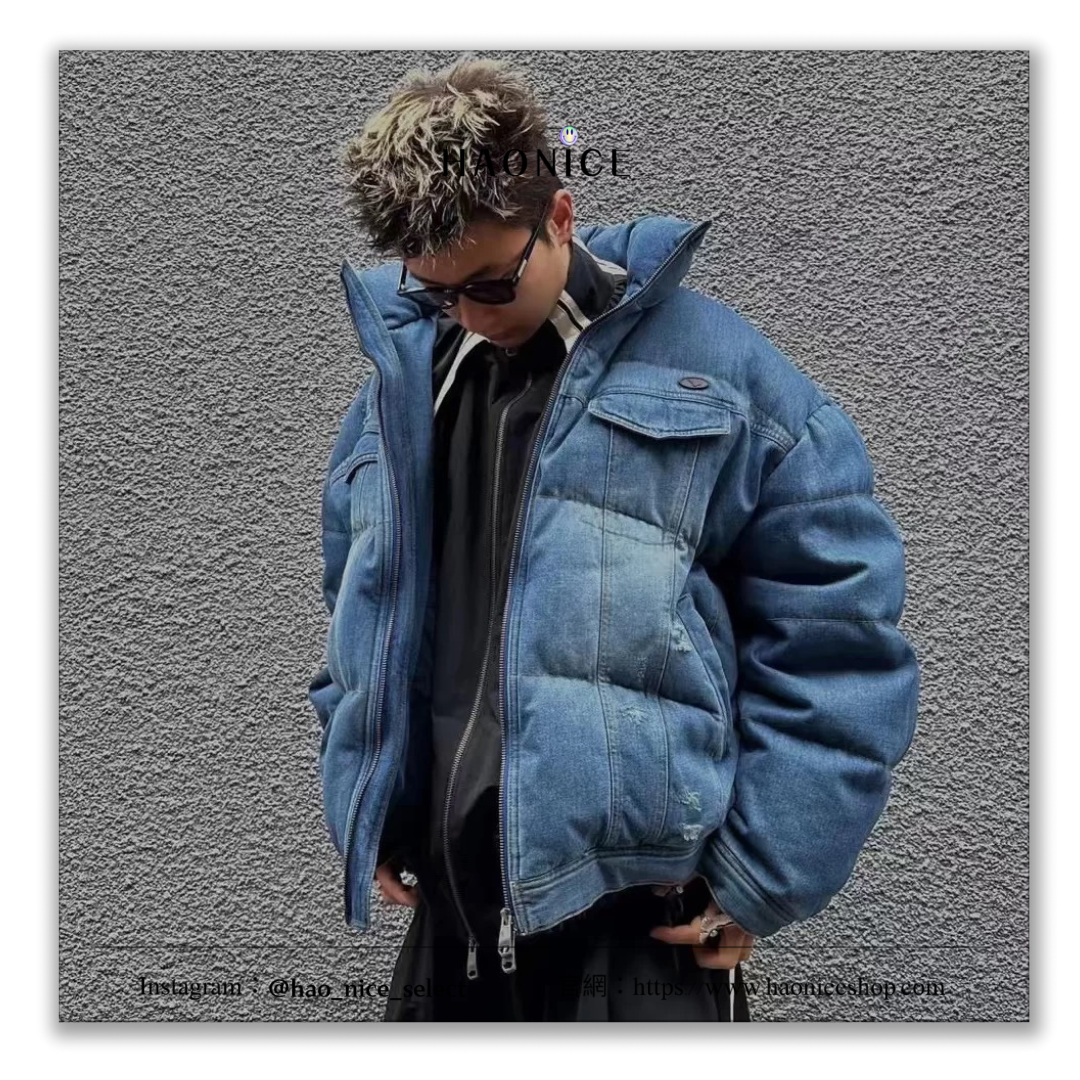 【HAO NICE 】韓國🇰🇷潮流 Ader Error 23FW 秋冬爆款 做舊風 設計細節🈵🈵 長袖 牛仔蓬鬆夾克外套