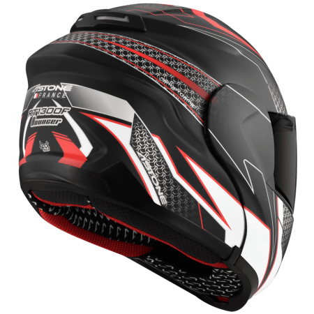 ASTONE RT1300F 平黑 AI6 白紅 彩繪 內墨片 全罩式帽款 可掀式