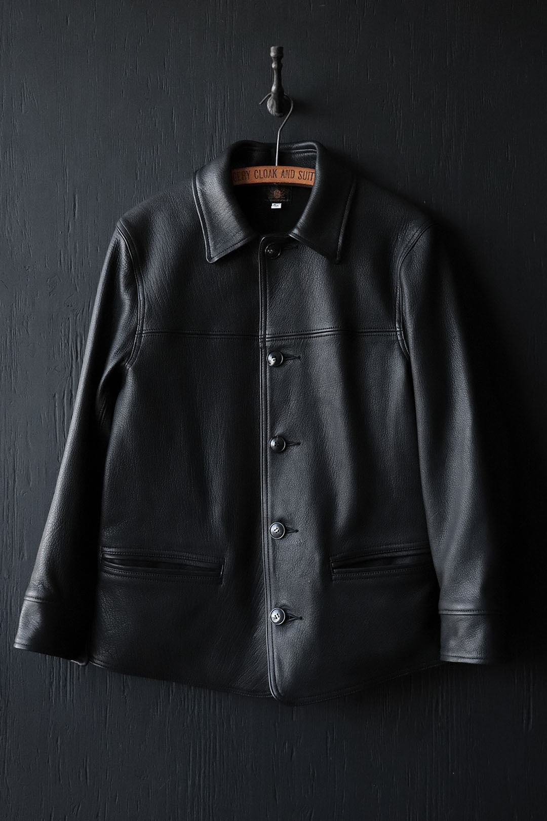 Black Sign Deerskin 1930s Duce Coat / Midnight Black  ( Pre-order 預購 )