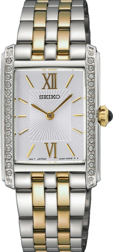 萬年鐘錶 - SEIKO  CS系列  晶鑽羅馬經典長方形女錶 SWR093P1 / 4N30-00R0KS  錶徑22.7MM